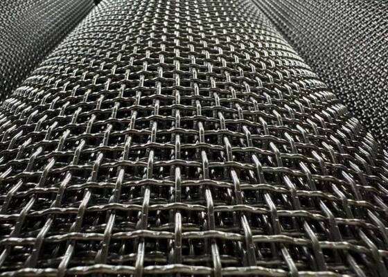 Предварительно обжатая сетка из нержавеющей стали с квадратными ячейками для тяжелых промышленных и архитектурных применений